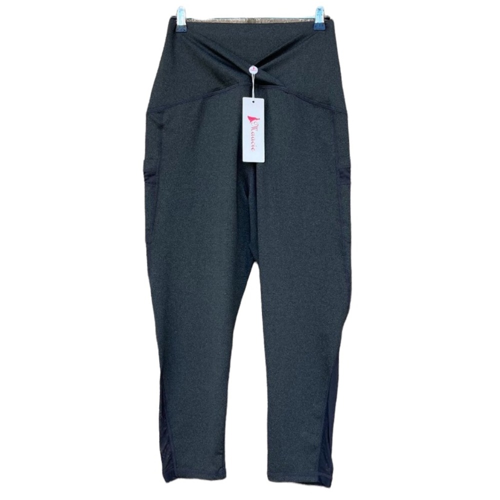 MAACI Maternity Sheer Leg Panel Pocketed Leggings Pants